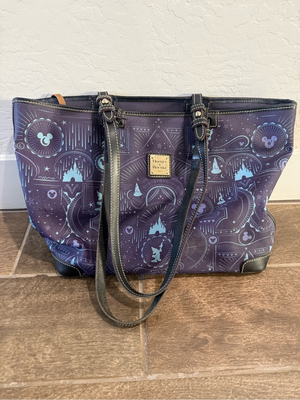 Dooney & Bourke Disneyland 70th Anniversary Purple Disney Tote Bag